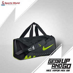 9.5K views · 206 reactions | The Nike Vapor Max Air Training Duffel Bag provides spacious storage for all your gym essentials, and its water-resistant coating helps to keep your gear dry. Visit Sports World and find a wide range of gym bags and other fitness accessories. #Sportsworld #Fitness #NikeVapor #MaxAir #Gymbags | Sports World | Facebook