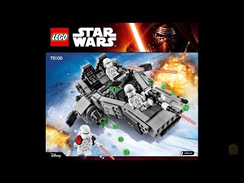 LEGO Star Wars 75100 - Complete First Order Snowspeeder Instructions! (Step-by-Step Guide)
