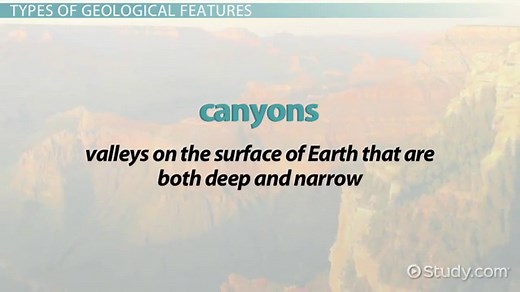 Geological Features & Formations | Definition, Types & Examples
