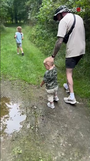Toddler Slip in Puddle: A Hilarious Fall Caught on Camera || WooGlobe