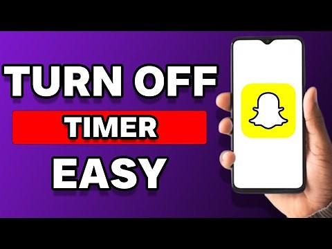 How To Turn Off Timer In Snapchat (Quick Tutorial)