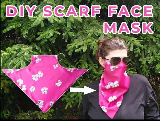 DIY Scarf Face Mask Free Sewing Pattern ⋆ Hello Sewing