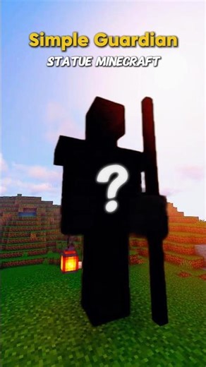 Build a Simple Guardian Statue in Minecraft | Easy Minecraft Statue Tutorial #minecraft #shorts