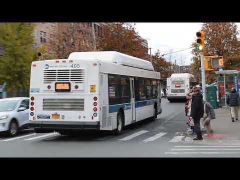 MTA NYCT: 2012 NFI C40LFs #448 #405 deadheading at 60 St/8 Av