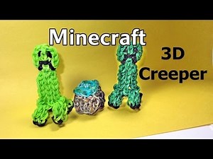 Rainbow Loom Minecraft Creeper Charm