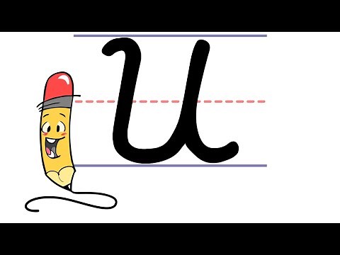 Pencil Pete's Cursive Writing - Uppercase U