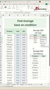 Calculate average in Excel based on criteria - Excel Tips and Tricks