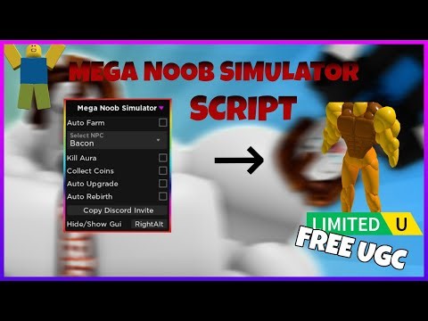 [FREE UGC] 💪ROBLOX Mega Noob Simulator Script💪 *Pastebin 2023*