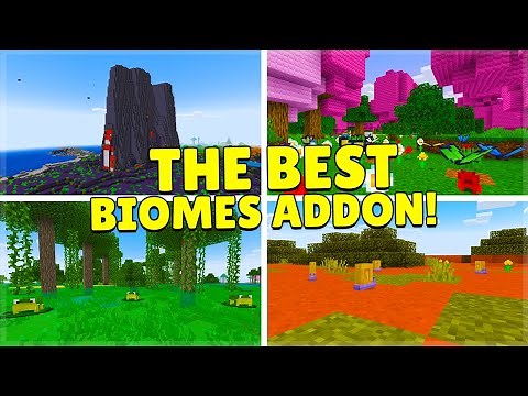 THIS ADDON BRINGS 20+ NEW Biomes to Minecraft PE/Bedrock (iOS, Android, PC, Xbox, Switch,PS4)