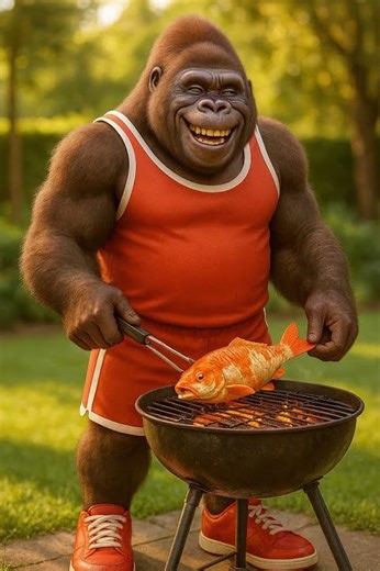 King Kong stole Godzilla's fish #godzilla #kingkong #monster #godzillavskong