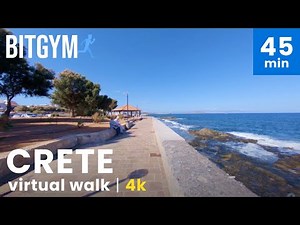 [4k] Treadmill Walk in Crete - Virtual Trail