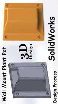 Wall Mount Plant Pot 🌿 | SolidWorks 3D Product Design & Visualization