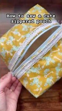 How to Sew a Zipper Pouch 🌸 free pattern! #sewing #zipperbag