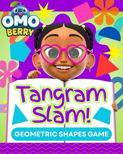 🧩 🟣 Tangram Slam Guessing Game with Different Types of Shapes | OmoBerry #shapesforkids