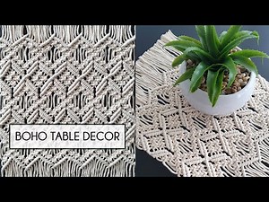 Macrame Table Mat Tutorial NEW Diamond Pattern | BOHO Table Decor