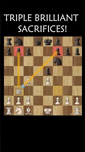 How to win in 12 moves with 3 brilliant moves #chess #chesstactics #trending