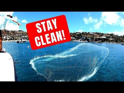 How to throw a cast net - BEST WAY - Any size, No Teeth, Stay Clean! (By Captain Cody)