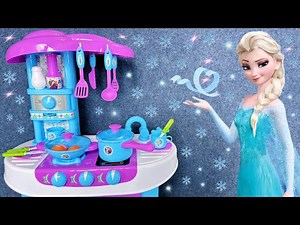 7 Minutes Satisfying with Unboxing Frozen Elsa Kitchen Playset，Disney Toys Collection | Review Toys