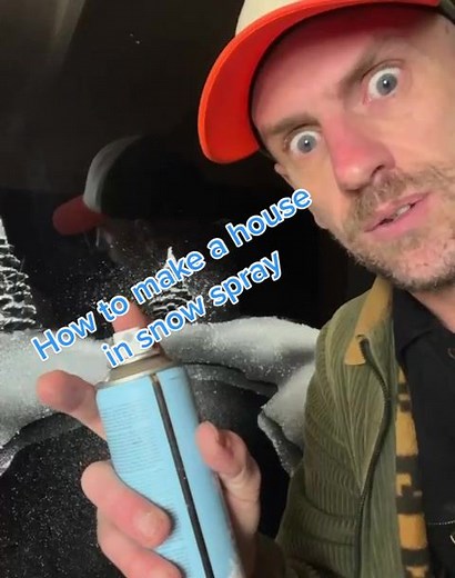 How to Create a House with Snow Spray Art