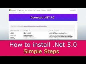 How to install dot net 5.0 (.net core, asp.net) on Windows ✅