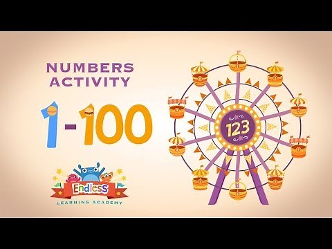 Learn Number From One to Hundred 1 - 100 in English Endless Numbers