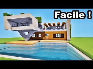 MINECRAFT TUTORIAL: BEAUTIFUL MODERN HOUSE! :)