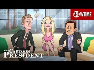 Cartoon Trump Watches TV News | Our Cartoon President | Stephen Colbert SHOWTIME Series