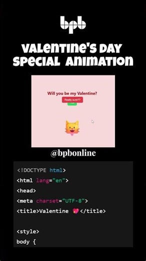 Will You Be My Valentine? 💖 Create the "Un-clickable" No Button! 🚀