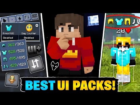 Top 10 Best UI packs for mcpe(1.21+)||New UI packs For Mcpe/Bedrock 2025
