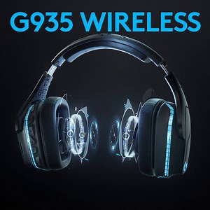 The ultimate gaming headset enhanced with advanced technology. ✅ 50mm Pro-G Drivers ✅ LIGHTSYNC ✅ DTS X 2.0 surround sound ✅ 2.4 Ghz wireless #PlayAdvanced with the new G935. http://logt.ly/6181ERTuD | Logitech G