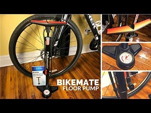 Bikemate Floor Pump with Gauge - Bicycle tire pump