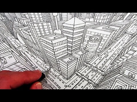 How to Draw a City in 3-Point Perspective