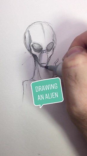 Drawing an Alien: Easy Step-by-Step Tutorial for Beginners