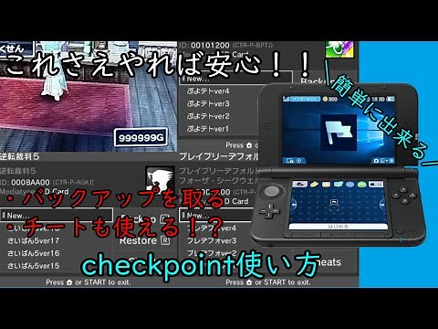 わかりやすい！！3dsのセーブデータをバックアップを取る方法、対応しているソフトでのチート手順