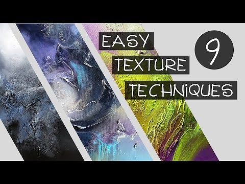 9 BEST EASY Texture Painting Techniques on Canvas | Intensive Tutorial + EN/FR/ES/CN/DE Subs