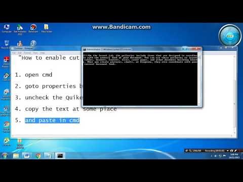 How to do cut copy paste in command prompt