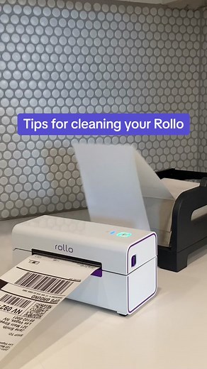 How To: Clean your Rollo thermal printer. - Turn off and unplug - Use alcohol wipes to wipe down the printer head - Allow 2-3 minutes to dry before turning back on #thermalprinter #howto #rollowireless #thermalprinterhack