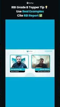 RBI Grade B Topper Reveals Example Strategy | Real Cases and RBI Report for Management Marks