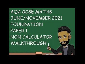 AQA GCSE Maths June/November 2021 Foundation Paper 1 (Non Calc) Walkthrough