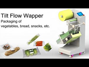 Tilted type flow wrapper packaging machine semi automatic mini packing equipment