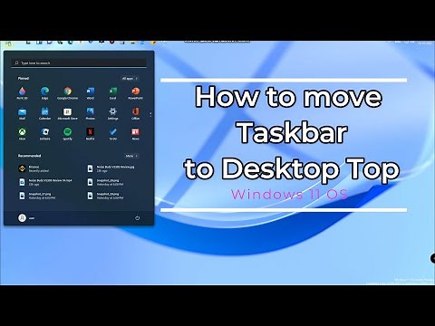 How to move Windows 11 Taskbar to Desktop Top side