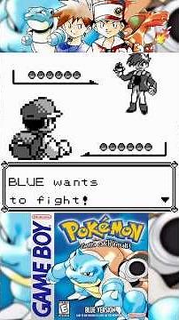 POKEMON BLUE - RED vs BLUE (Final Champion Battle) Game Boy Gameplay