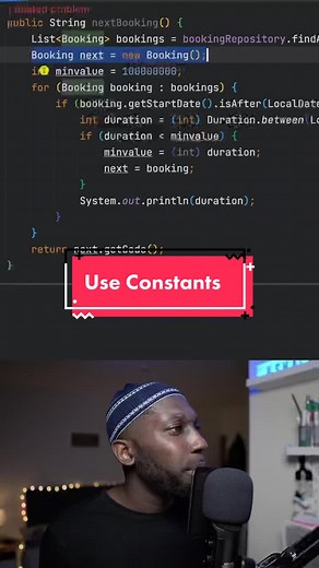 Use constants #java #programmer #coding #codereview #softwareengineer #codinglife #youtuber #codingtiktok #tech #technology #work #amigoscode #fyp #fypシ #foryoupage #foryourpage #foryou