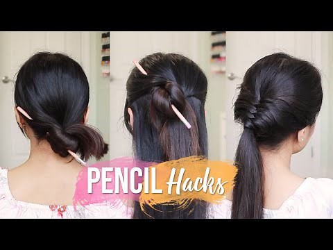 Easy Hair Hacks Using a Pencil ♥ Hairstyles Tutorial