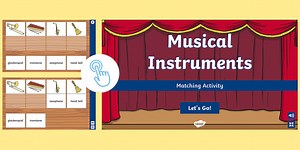 Musical Instruments Interactive Matching Activity