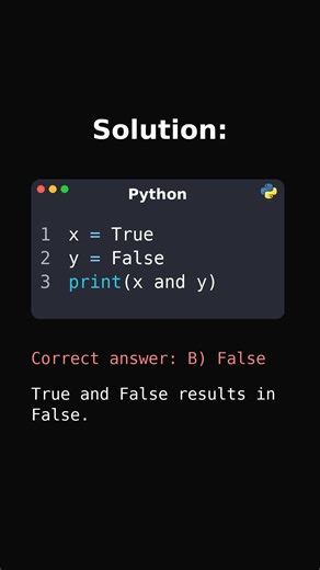 Could you solve this Python challenge? Subscribe for regular Python coding questions and improve your problem-solving abilities. These challenges are great for daily practice, coding interviews, and learning by doing. Run the quiz in your computer! . . . #PythonChallenge #LearnPython #PythonQuiz #CodingChallenge #PythonForBeginners #CodeNewbie #ProgrammingTips #CodePractice #DailyCoding #PythonExercises #DevLife #100DaysOfCode #TechContent #Debugging #ProgrammingQuiz #PythonTips #Python #Develop