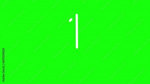 Animation of arrow sign symbol on green screen, straight arrow hand pointing to direction. Arrow symbol animation on green screen, alpha channel, transparent