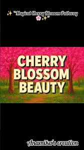 🌸🌿“Magical Cherry Blossom Pathway|Whimsical Nature Painting |Spring Art for Beginners”#CherryBlossom