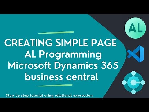 AL Programming for absolute beginners | Microsoft Dynamics 365 Business Central | AL Page | Tutorial