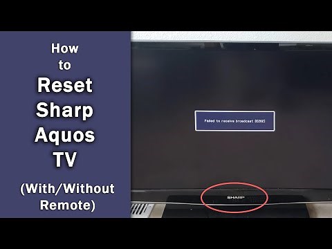 [Sharp Aquos TV] How to (Factory) Reset
